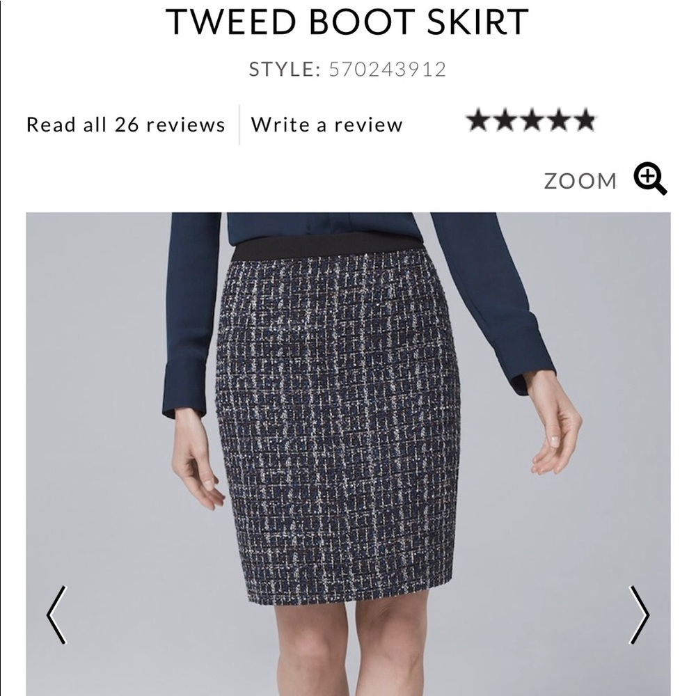 White House Black Market New Tweed Skirt Beautiful